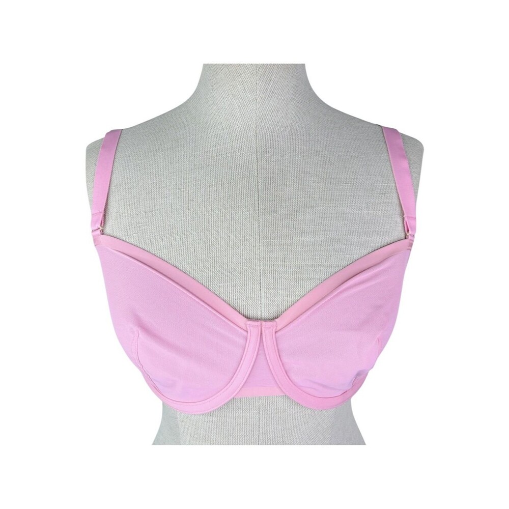 Cuup The Balconette Mesh Bra sz 32G * Sheer Pink Shaping Lightweight Lifting